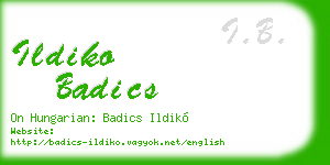 ildiko badics business card