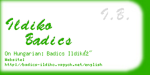 ildiko badics business card